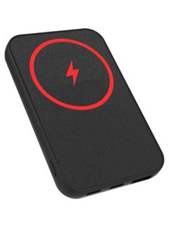 Buy Magnetic Wireless 5000mAh Power Bank Supporting 15W Magnetic Wireless Charging High-Speed 22.5Watts Wired Output Sleek Design with Built-In Stand Lightweight & Reliable in UAE