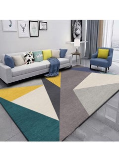 اشتري Non Slip Modern Area Rug Floor Carpet Made With High Quality Polyester With Light Luxury Material For Indoor Living Room Dining Room Bedroom With Beautiful Print (Size 100×160CM) في الامارات