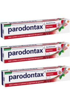 اشتري Pack Of 3 Parodontax Original Toothpaste For Bleeding Gums 75ml في السعودية