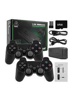 اشتري 4k smart video game tv stick,video game consoles,10,000 games 32/64gb retro classic gamin 2.4g wireless gamepads controller (64g,10000+ games) في الامارات