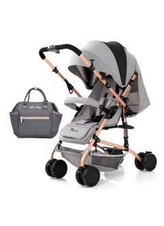 Buy Reversible Trip Stroller With Ace Diaper Bag - Grey in Saudi Arabia