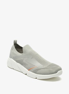 Buy Textured Slip-On Mens' Sports Shoes with Pull Tabs in UAE