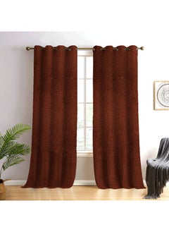 Buy Curtains House Veral Semi Leather Soft Velour Fabric Steel Grommets For Living Rooms 1 Piece-140 x 280 cm in Egypt