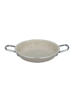 Buy Beige Granite Frying Pan with Two Steel Hands 14 cm in Saudi Arabia