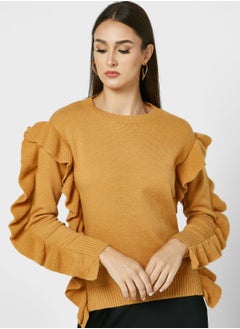 Buy Ruffle Sleeve Sweater in Saudi Arabia