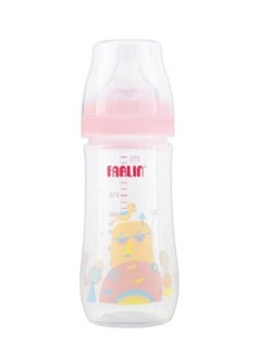 Buy Pp Wide Neck Feeding Bottle 270cc Pink in UAE