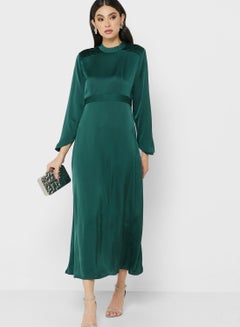 Buy Pintuck Shoulder Detail Dress in Saudi Arabia