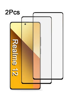 Buy 2 Pcs Realme12 Anti-drop Full Cover Screen Accessories Anti-Fingerprint Anti-scratch Protection film Protector Tempered Glass Comfortable Touch [Easy Installation] in UAE