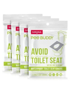 اشتري PeeBuddy Disposable Paper Toilet Seat Covers | No Direct Contact with Unhygienic Seats| Easy To Dispose| Nature Friendly| Must Have For Women (5 Sheet | Pack of 4) في الامارات