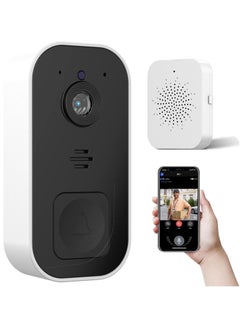 Buy WiFi Smart Wireless Remote Video Doorbell, Intelligent Visual Doorbell Two-Way Home Security Intercoms, HD Night Vision, 120 ° Wide Angle Lens, Built in 800mAh Battery, Support Cloud Storage in Saudi Arabia