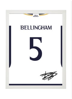 Buy Jude Bellingham Real Madrid Autographed Jersey 2023-24 Poster with Frame 30x40cm in UAE