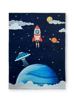 Buy Spaceship Printed Rug, Multicolour - 120x160 cm in UAE