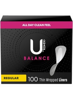 Buy Balance Daily Wrapped Panty Liners, Light Absorbency, Regular Length, 100 Count (Packaging May Vary) in UAE