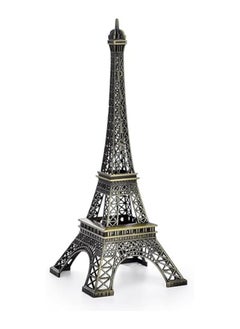 اشتري Metal Eiffel Tower Statue, Paris France Decor, Figurine Replica Holder Stand for Cake Topper, Party Decoration, Home, Office, Table, Shelves, Living Room Gift Collectible by Lukadah في الامارات