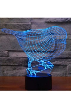 اشتري New 3D Illusion Lamp Christmas Gift Night Light Bedside Table Lamp 16 Color Dimmable with Remote Smart Touch,Christmas and Birthday Color Robin Bird في الامارات