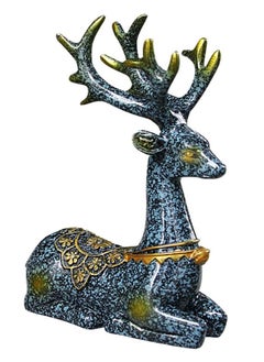 Buy Décor Deer Figurine, Decoration Animal Statue Ornament for Car Dashboard Home Office Cabinet Desktop in UAE