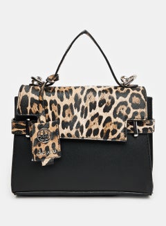 اشتري Leopard Pattern Cross Body Bag With Extra Handle في مصر
