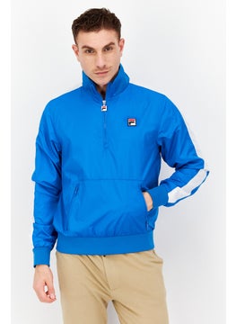 Buy Men Regular Fit Long Sleeves Sportswear Jacket, Blue in Saudi Arabia