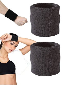 Buy Sports And Fashion Wristband Pair, Breathable Sweat Absorbent Sweatband, Wrist Support for Gym and Sports Stretchable Armband Wrist Towel Used In All Sports, Fitness Workouts, Gym, Yoga, Travelling in Saudi Arabia
