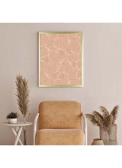 اشتري Gallery Outline Of Pink Background Flower Framed Art في الامارات