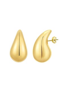 Buy Women's Hoop Earrings, Lightweight Drop Hollow Hoop Earrings, Hypoallergenic Women's Earrings, Girls Fashion Jewellery in Saudi Arabia