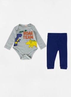 Buy Baby Boys Graphic Onesie and Pants Set in UAE