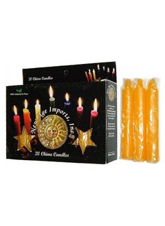 Buy Set of 20 Chime Orange Small Candles 4 Inch in UAE