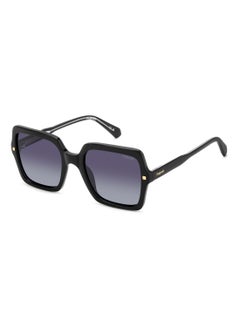 Buy Women's Polarized Square Shape Acetate Sunglasses PLD 4165/S/X GREY 50 - Lens Size: 49.7 Mm - Black in Saudi Arabia