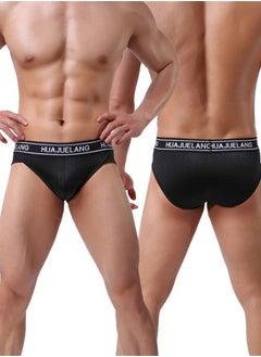 Buy Men's Low Waist Underwear Briefs Black in Saudi Arabia