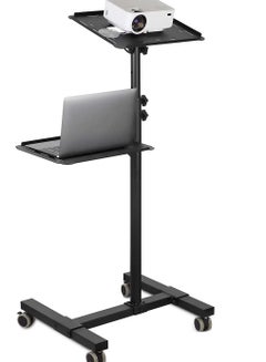 Buy Adjustable Projector and Laptop Floor Stand Trolley in UAE