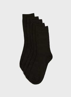 Buy Brave_Soul Mens 5Pk Black Socks in Saudi Arabia