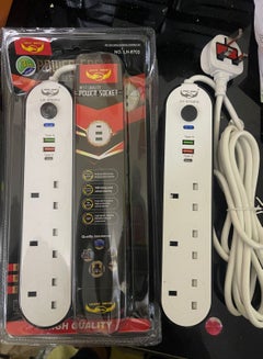 Buy Power Socket electrical connection with 2 USB and 1 PD several strong and durable 3 meters. outlets in Saudi Arabia