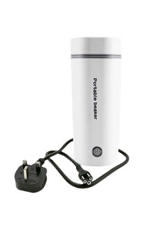 Buy Portable Electric Kettle, Stainless Steel Liner, Travel Electric Cup, Instant Single Cup Water Heater (350ml White) in Saudi Arabia