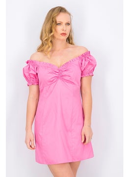 اشتري Women Off,The,Shoulder Mini Dress, Pink في الامارات