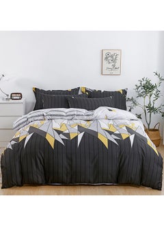 Buy 6-Piece King Size Duvet Cover Set|1 Duvet Cover + 1 Fitted Sheet + 4 Pillow Cases|Microfibre|NAPA in UAE