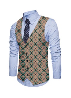 Buy New Fashionable Personalized Printed Men's Suit Vest in Saudi Arabia