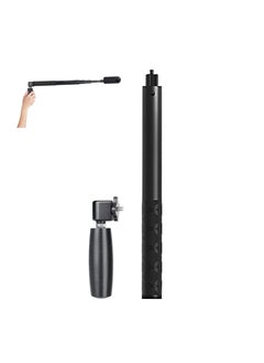 اشتري Bullet Time Cord for Insta360 X3, 111cm / 43.7inch Invisible Selfie Stick Extended Cord Rotatable Handle for Insta360 X3/ GO 3/ ONE X2/  ONE R/ ONE X/ ONE/ GO 2 Camera Accessories في الامارات