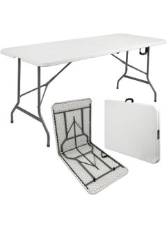 اشتري الجمال والعملية في تصميم واحد مع طاولة قابلة للطي بتصميم عصري بلون أبيض بأبعاد 180×70 سم في السعودية