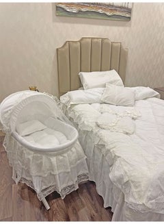 Buy Baby mattress set with baby bed, Moses basket, including the base - size 1.4×2m in Saudi Arabia
