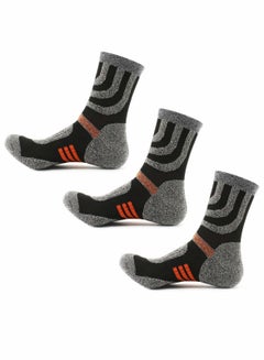Buy 3 Pairs Anti Slip Football Sport Socks Breathable Blister Grip Men Women Non Trainer Cushion Athletic Soccer for Basketball Hiking Walking Running Rugby in UAE