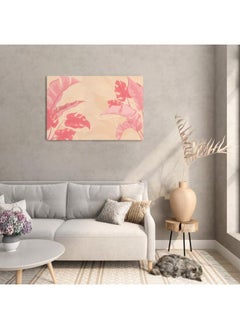 Buy Leaves on Pink Vintage Printed canvas wall art 60x40 in Egypt