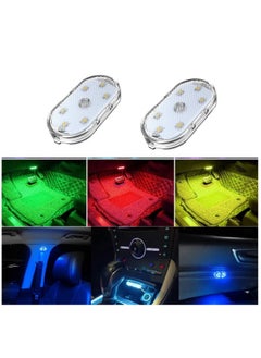 اشتري Car Led Interior Lights 7 Colors Ambient Lighting Car Interior Lights Car Led Lights Interior Wireless Led Lights for Car Interior Car Lights Inside Car USB Rechargeable Interior Lights 2 Pcs في الامارات