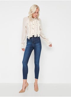 اشتري High Rise Cropped Skinny Jeans في السعودية