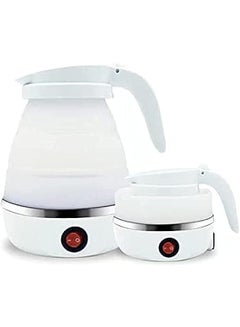 Buy Foldable Silicon Water Heater Jug Collapsible Mini Portable Electric Kettle (White) in UAE