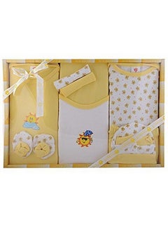 اشتري New Born Baby Gift Set In Yellow Color 10 Pcs في الامارات