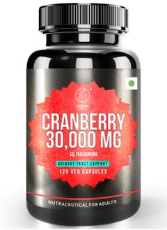 Buy Cranberry Concentrate Extract + Vitamin C | 30,000mg | 120 Capsules | Triple Strength Ultimate Potency Formula | Urinary Tract Health Cranberry Pills Supplement in UAE