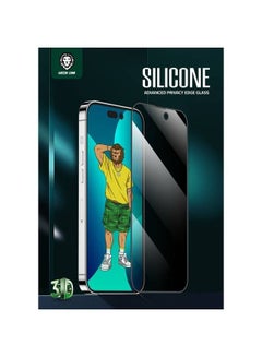 Buy Green Lion 3D Silicone Privacy Glass Screen Protector for iPhone 14 Pro ( 6.1" ) - Black in UAE