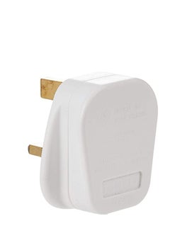 Buy 13 AMP 3-PIN PLUG TOP NARKEN WHITE in UAE