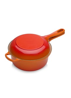 Buy Le Creuset Signature Volcanic Cast Iron 22cm Marmitout Pan 2 In 1 in UAE