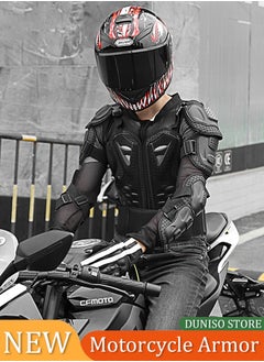 Buy Motorbike Protective Jacket with Chest Back Spine Armor ,Anti Wrestling Armoured Moto Clothing For ATV Motocross,Mountain Bike,Black,XL in Saudi Arabia